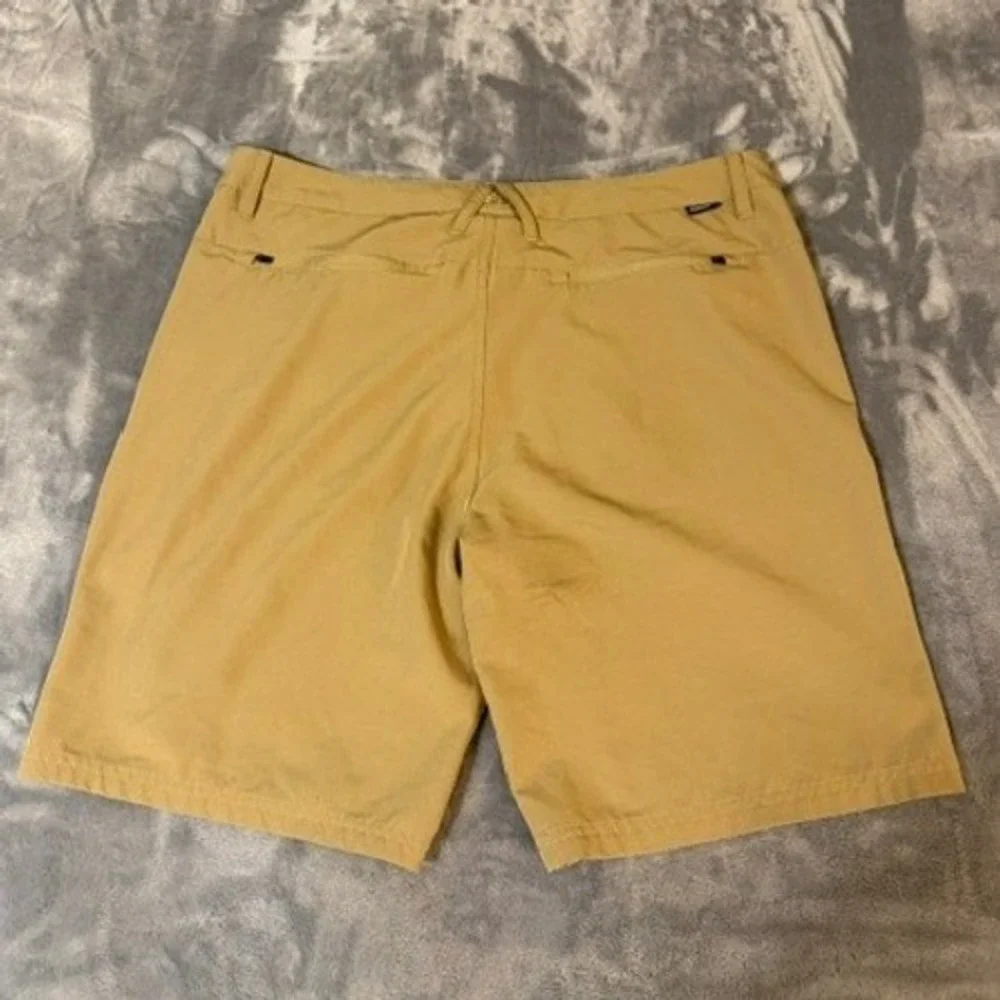 Gerry Performance Stretch Chino Flat Front Shorts Mens 36 Tan Side Zip Pocket